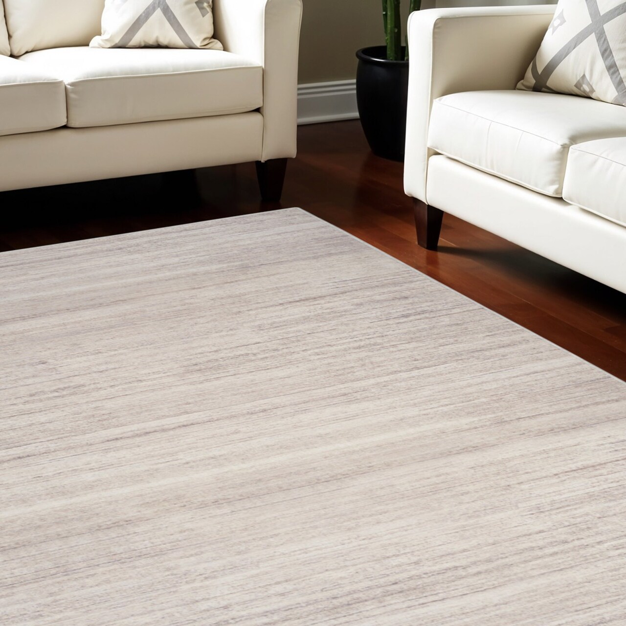 Edge Collections - 8' X 10' - White - Modern Washable Area Rug for Stylish Home Décor - 1 Piece